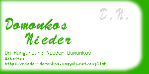 domonkos nieder business card